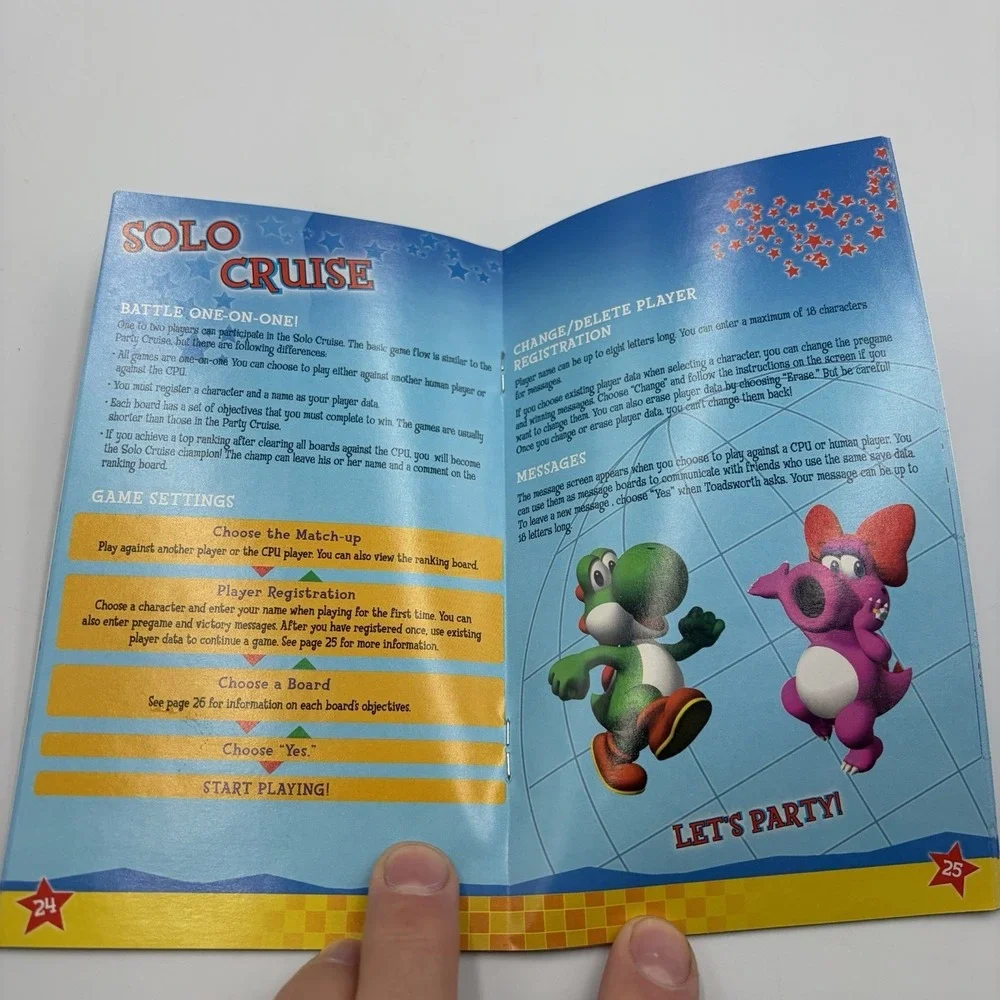 Mario Party 7 Nintendo Gamecube Instruction Manual‎ Booklet ONLY